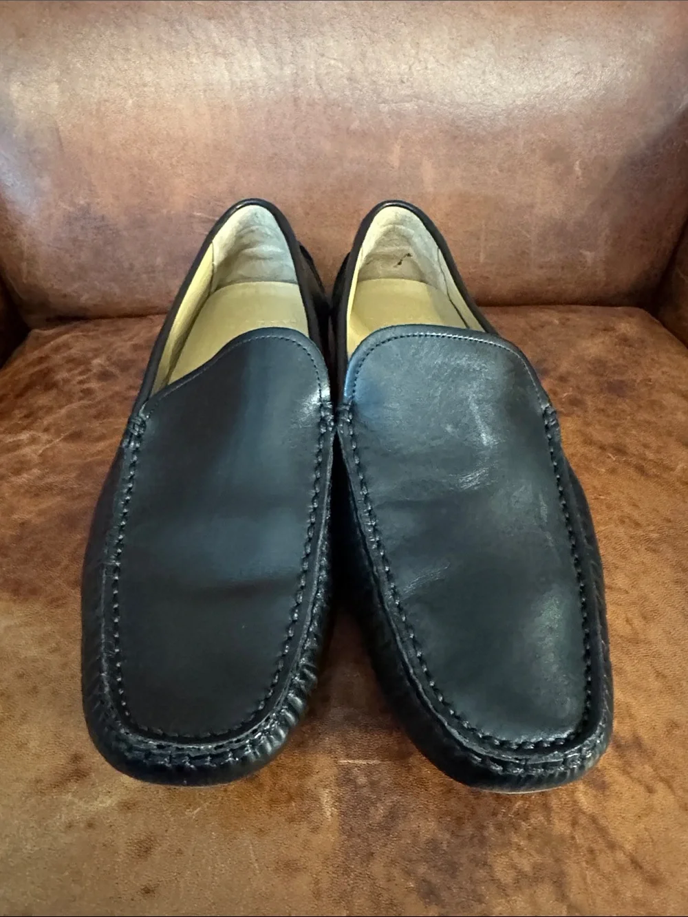 Bally Walton Black Leather Slip-On Driving Loafers Made in Italy